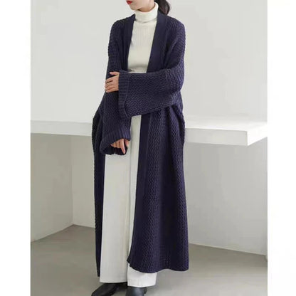 Knitted Long V-Neck Cardigan Chicchar Fashion