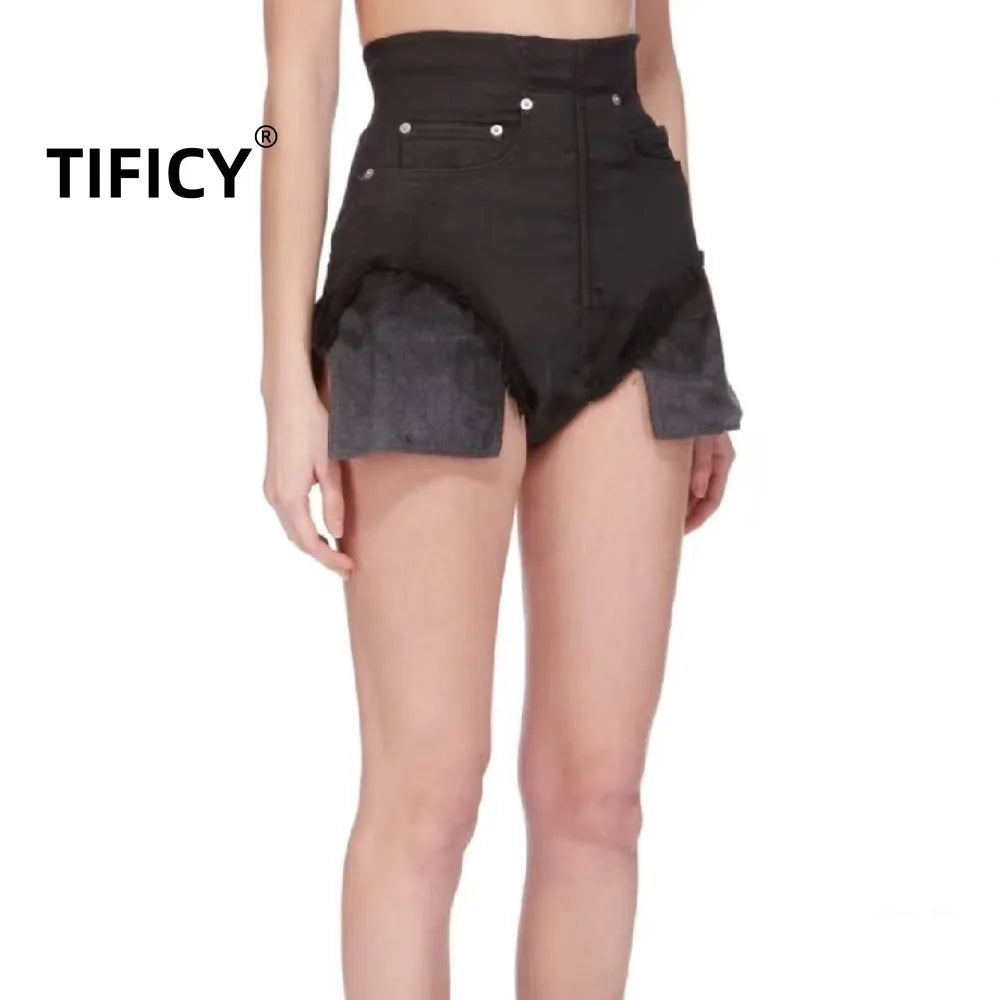 Spicy Denim Shorts Mid Waist