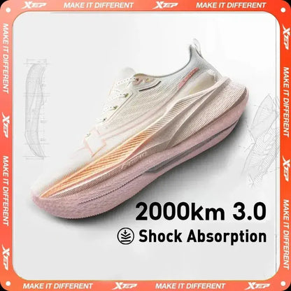 Xtep Women Running Shoes 2000km 3.0 2025 Spring Lightweight Cushioned Wear-Resistant Training Jogging Sneakers  875118110034 - Chicchar Fashion