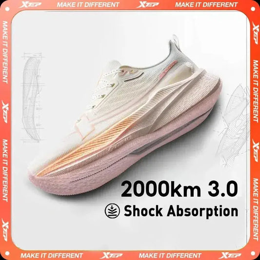 Xtep Women Running Shoes 2000km 3.0 2025 Spring Lightweight Cushioned Wear-Resistant Training Jogging Sneakers  875118110034 - Chicchar Fashion