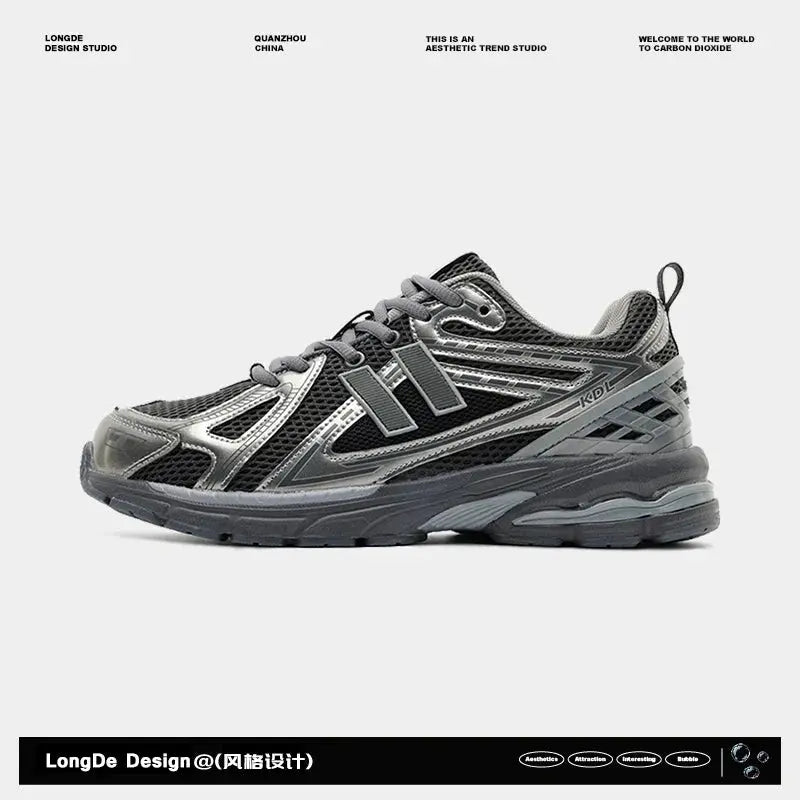 Outdoor Couple Hiking Shoes Men Retro Light Gray Blue Wear-resistant Breathable Sports Shoes New Cross-country Running Shoes - Chicchar Fashion