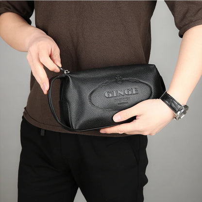 Luxury Designer Men's Business Clutch Bags High Quality Leather Long Wallet 2025 Winter New Fashion Handbags Party Clutches Male - Chicchar Fashion