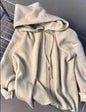Gray Hooded Knit Sweater Coat Chicchar Fashion