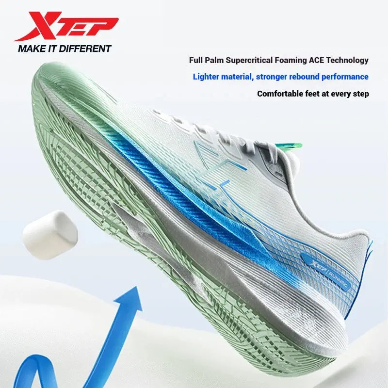 Xtep Kunpeng Running Shoes for Men 2025 Summer Shock-absorbing Rebound Lightweight Breathable Mesh Sport Shoes 875219110025 - Chicchar Fashion