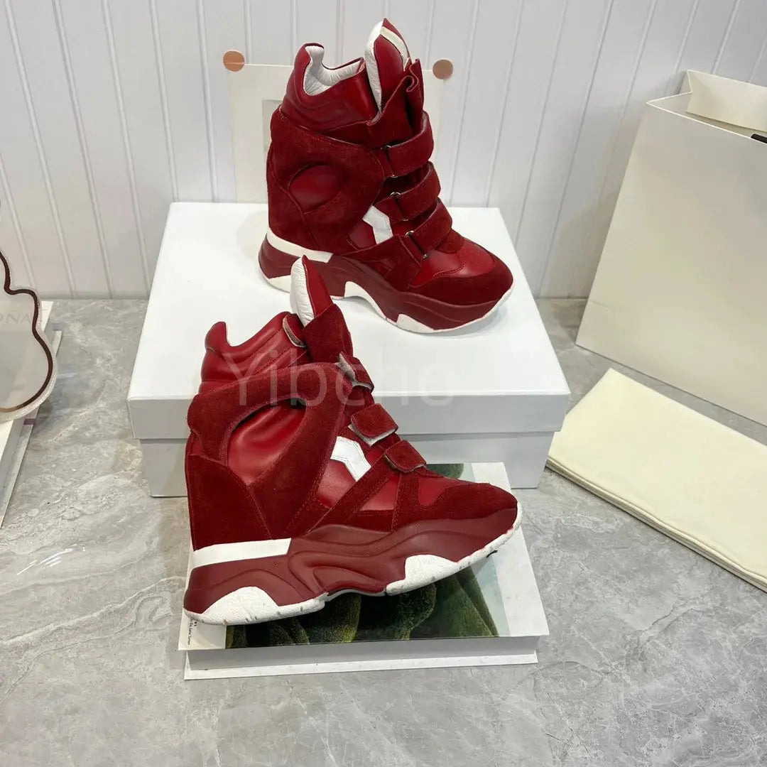 Luxury New Fashion Ankle Boots Height Enhancing High Top Thick Sole Casual Comfortable Sports Style Versatile Women's Shoes - Chicchar Fashion