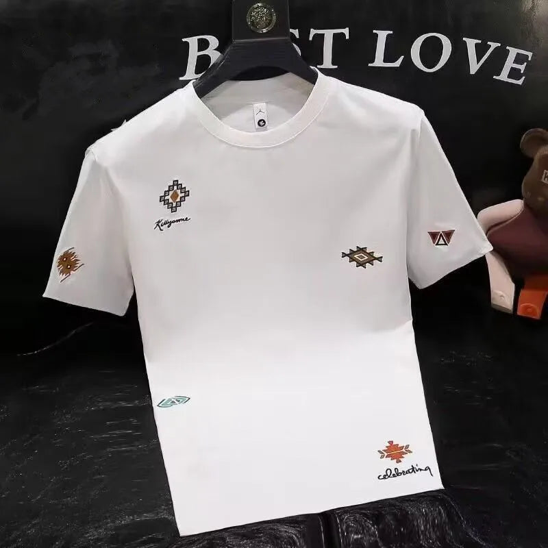 Y2K Men Techwear Cotton Tee