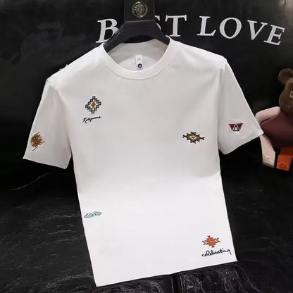 Y2K Men Techwear Cotton Tee