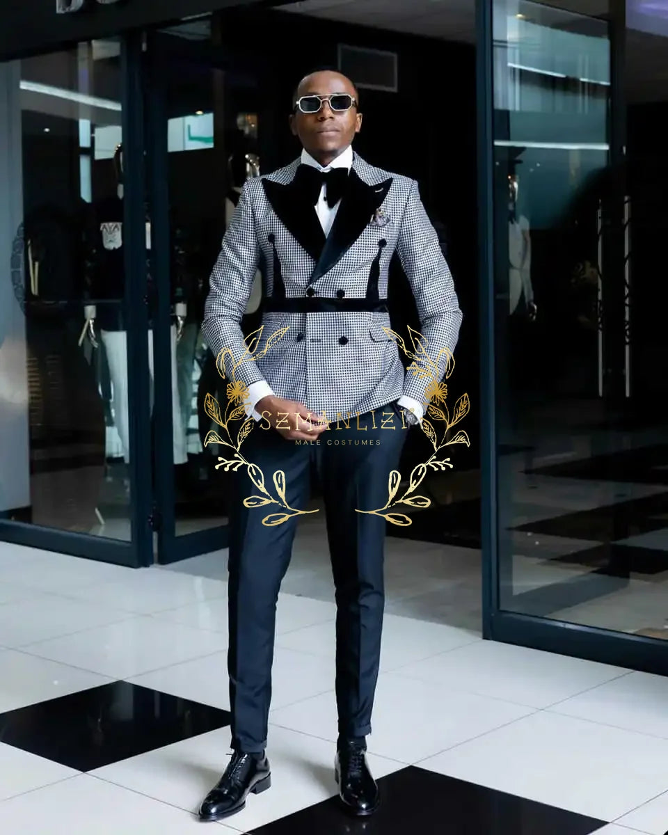 Houndstooth Cotton Suit Set