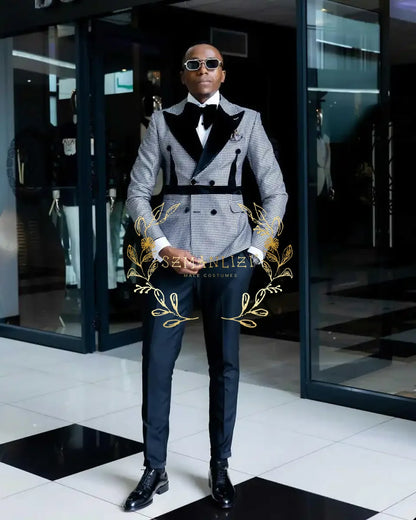 Houndstooth Cotton Suit Set