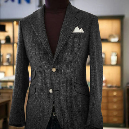 Herringbone Slim Fit Blazer