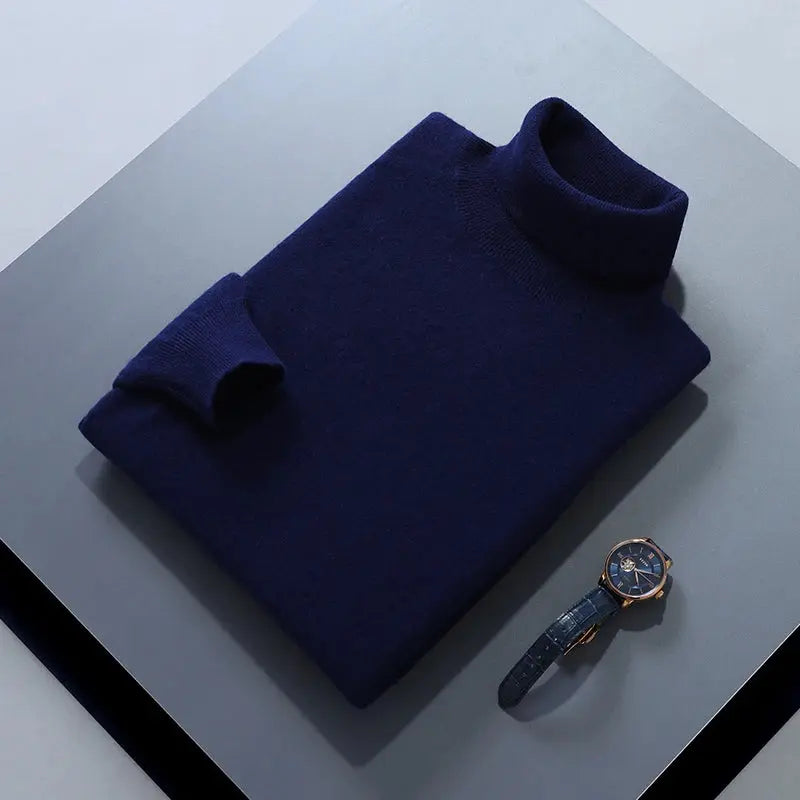 Cashmere Sweater Men Pullover Autumn Winter  turtleneck Soft Warm Cashmere Sweater Jumper Knitted Sweaters - Chicchar Fashion