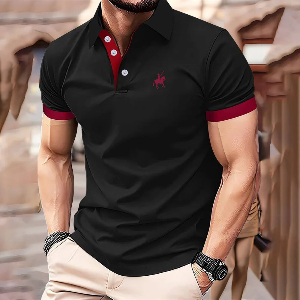Men's Polo Button Lapel S-3XL