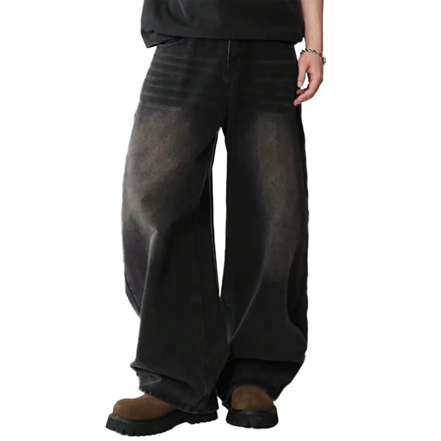 Men's Cotton Wide Leg Jeans
