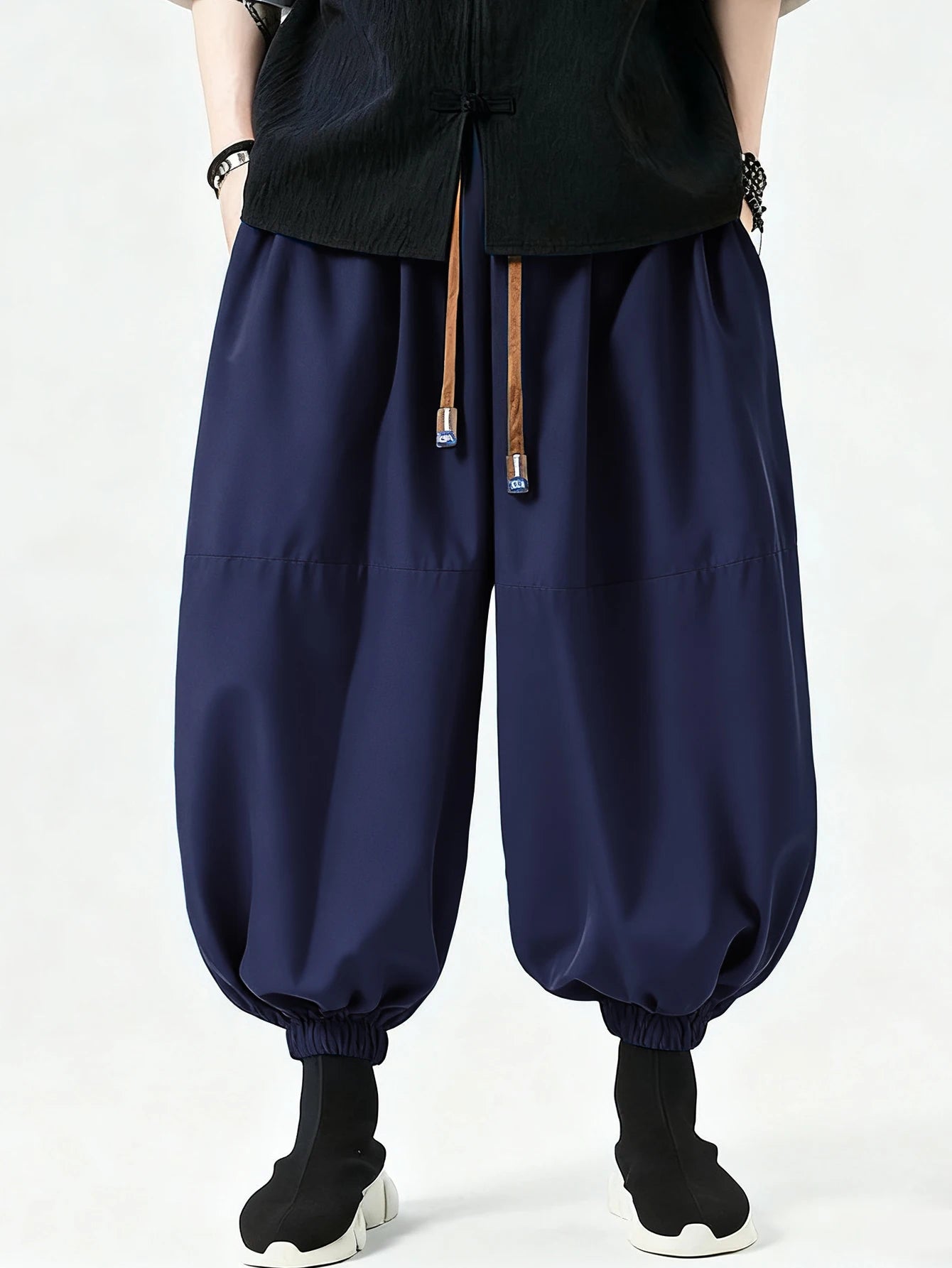 Cotton Harem Ankle Pants