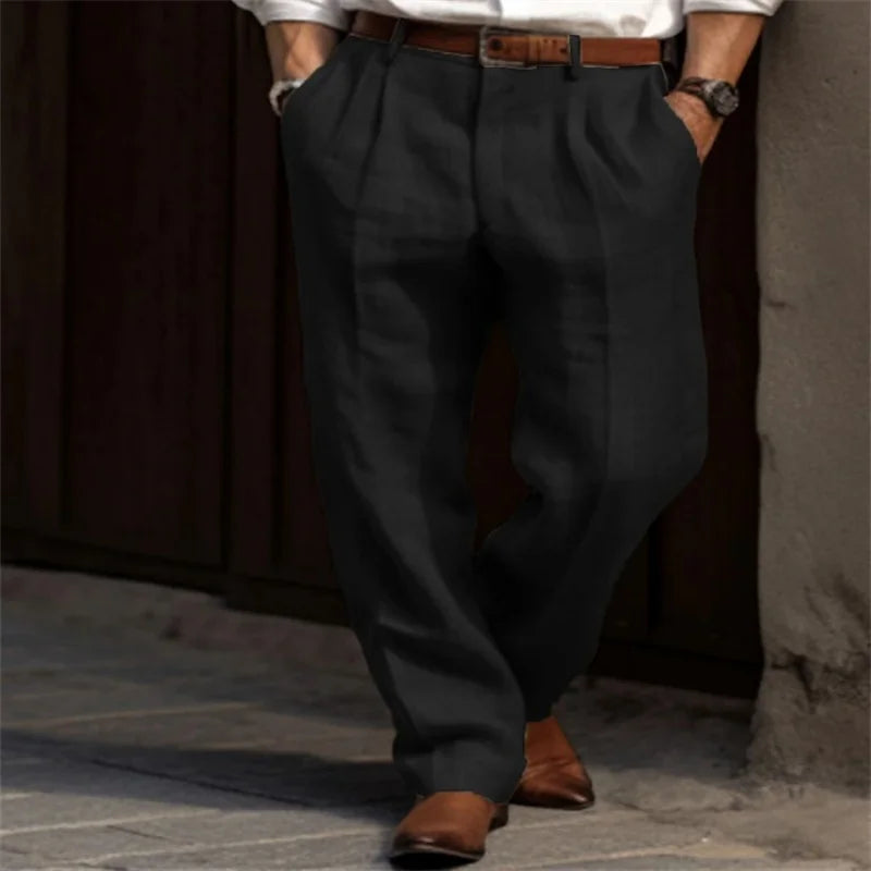Men's Linen Stand-Pocket Pants