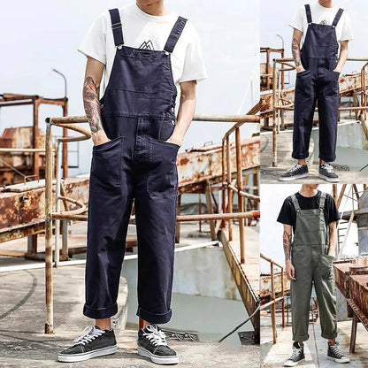 Men's Relaxed Fit Cargo Overalls - Chicchar Fashion