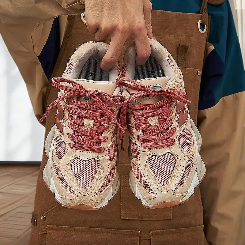 9060 Retro Sneakers: Unisex Couple Type, Autumn Winter Warmth, Suede Mesh versatile - Chicchar Fashion