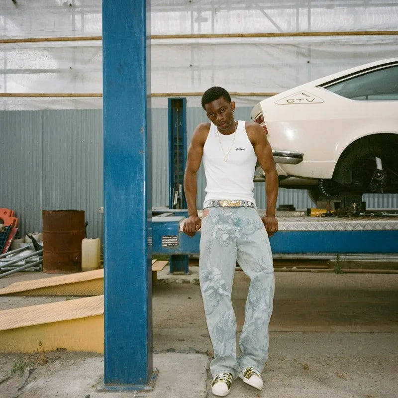 Y2K Denim Baggy Straight Jeans