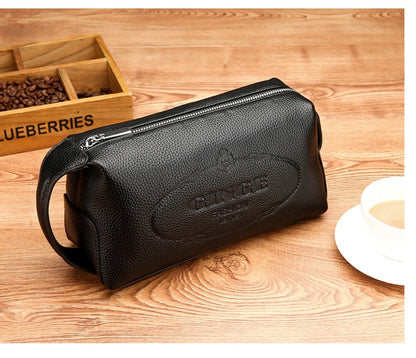 Luxury Designer Men's Business Clutch Bags High Quality Leather Long Wallet 2025 Winter New Fashion Handbags Party Clutches Male - Chicchar Fashion