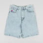 Wide Leg Denim Patch Shorts