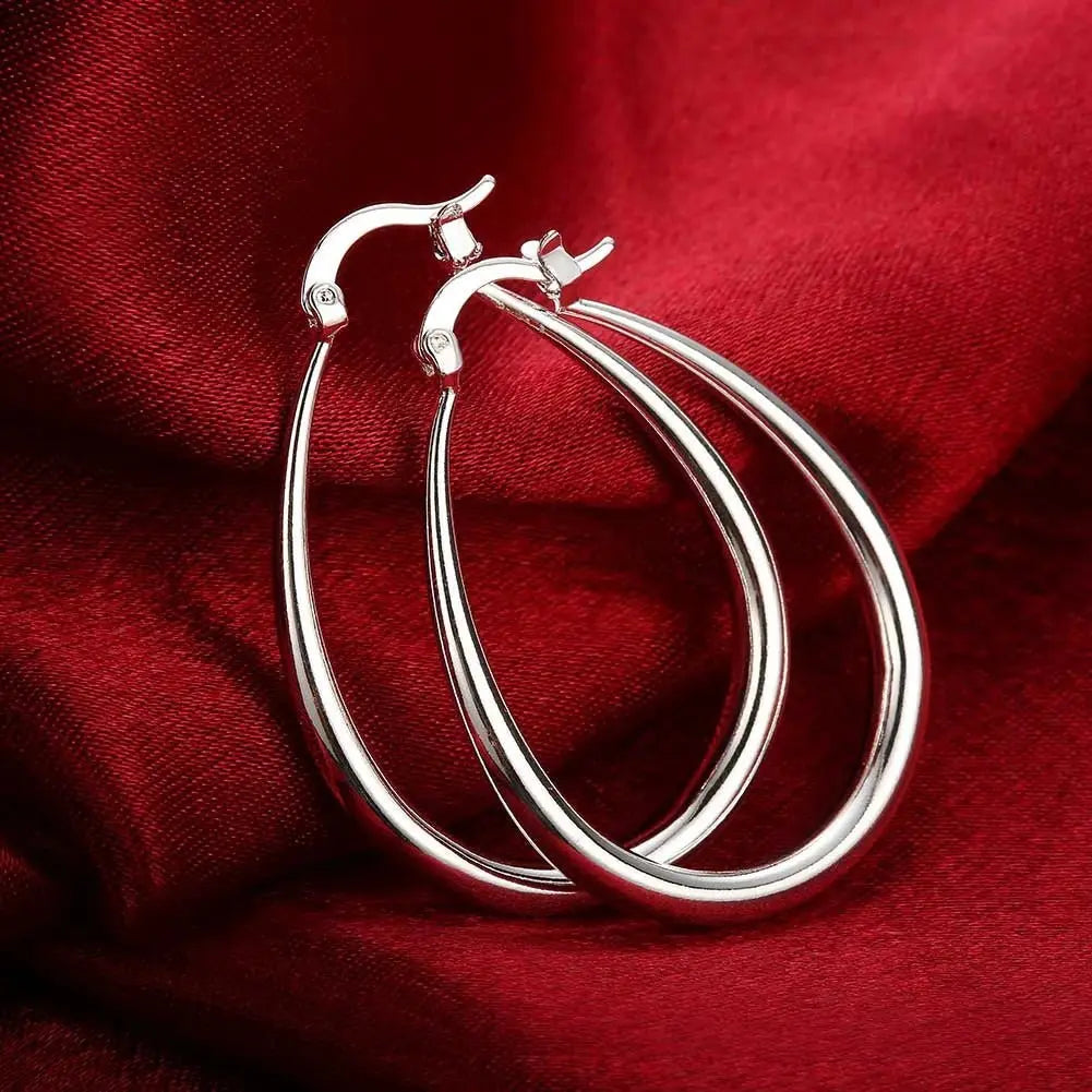 Elegant Silver Hoop Earrings - Chicchar Fashion