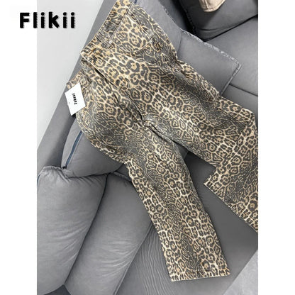 Flikii Urban Wild: Vintage Leopard High-Waist Jeans