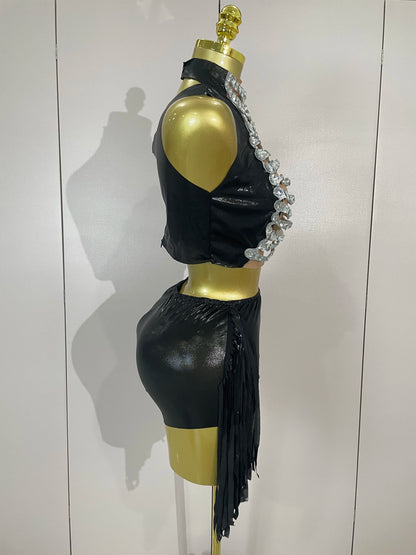 Rhinestone Mesh Club Set