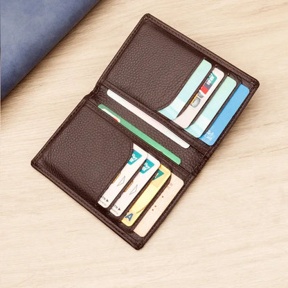 LuxeGuard: Men's Custom RFID Leather Wallet