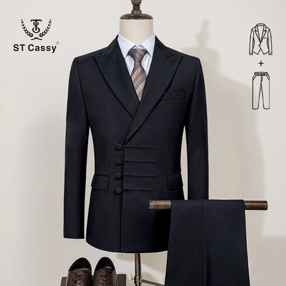 Double Breasted Slim Fit Suit