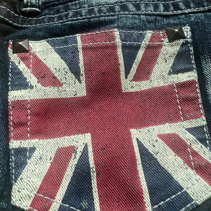 Y2K British Flag Denim Shorts