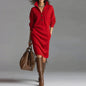 Long Sleeve Knit Button Dress