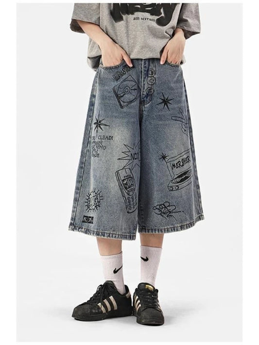 Y2K High-Waist Baggy Shorts