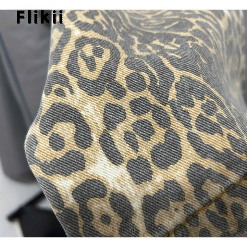 Flikii Urban Wild: Vintage Leopard High-Waist Jeans