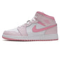 Nike Women's Shoes Air Jordan 1 Aj1 Pink and White Mid-Top Sneakers Cushioning Basketball Shoes Fashionable Casual Shoes Dq8423-600 - Chicchar Fashion