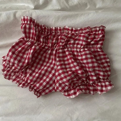Chic Plaid Cottage Shorts - Chicchar Fashion