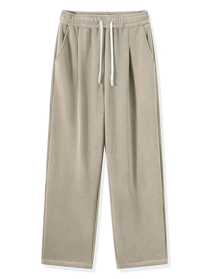 Men's Fleece Wide Leg Pants