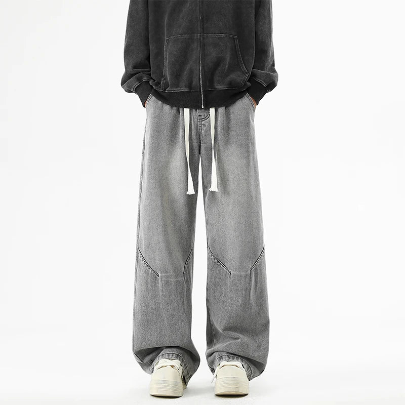 Baggy Wide-Leg Cotton Jeans