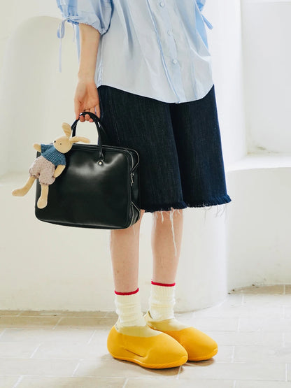 Loose Denim Knee-Length Shorts