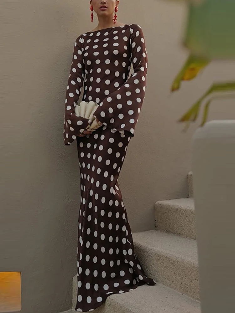 Polka Elegance Evening Gown