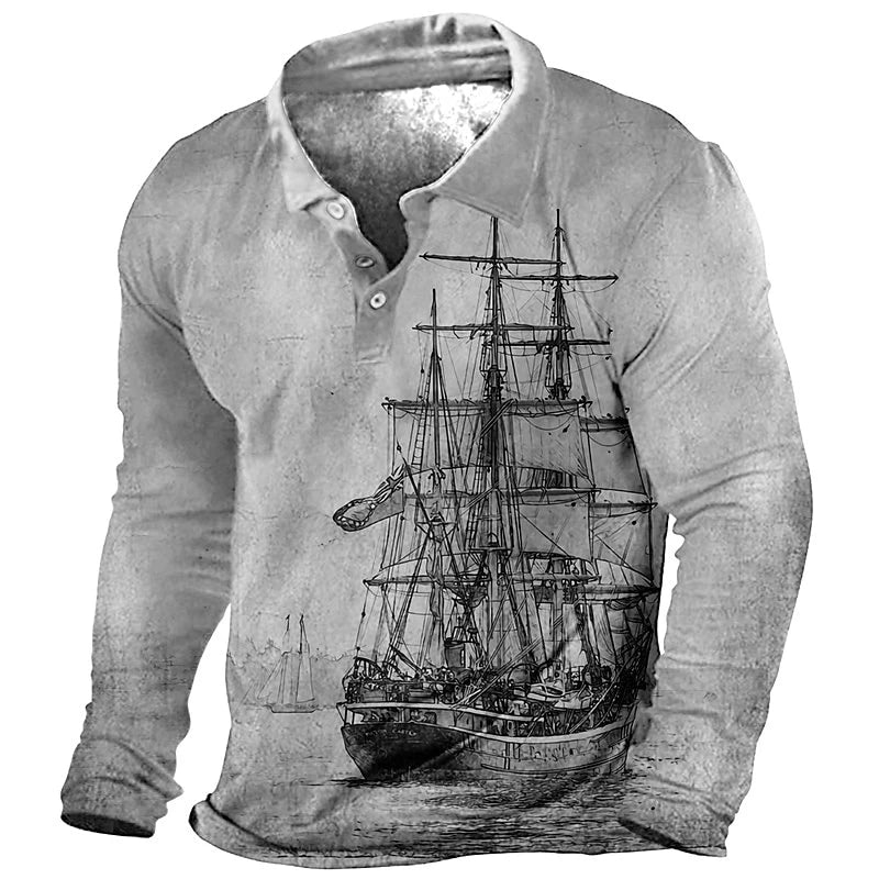 Breathable Sailboat Long Polo