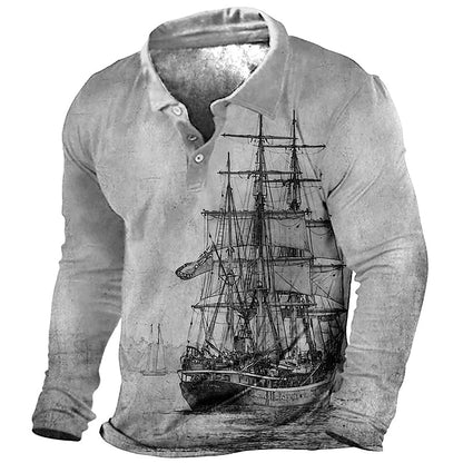 Breathable Sailboat Long Polo
