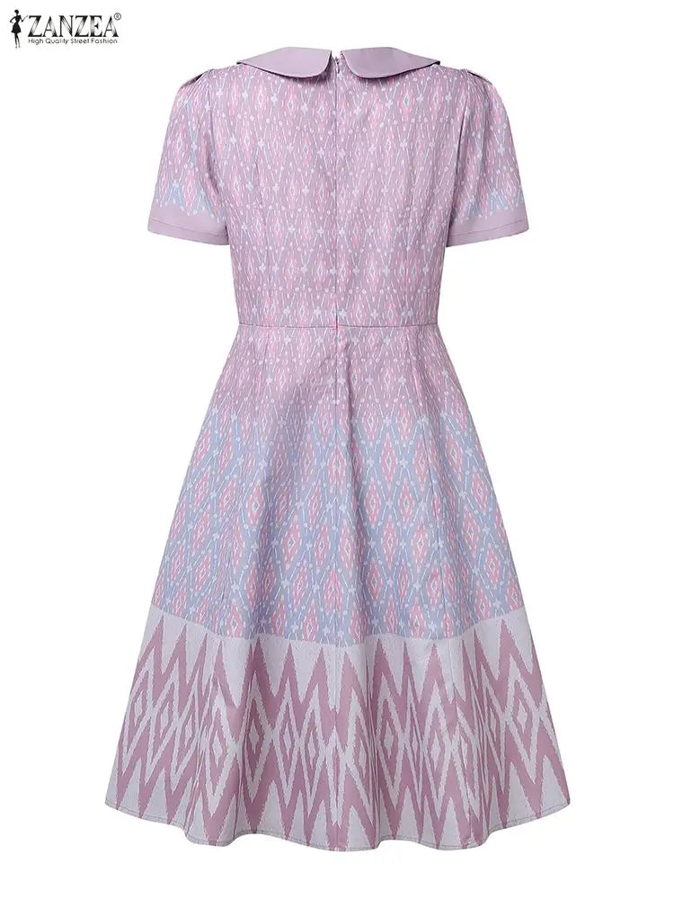 ZANZEA Floral Polyester Dress