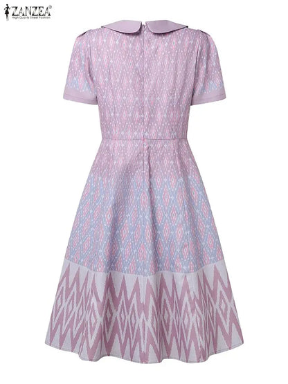 ZANZEA Floral Polyester Dress