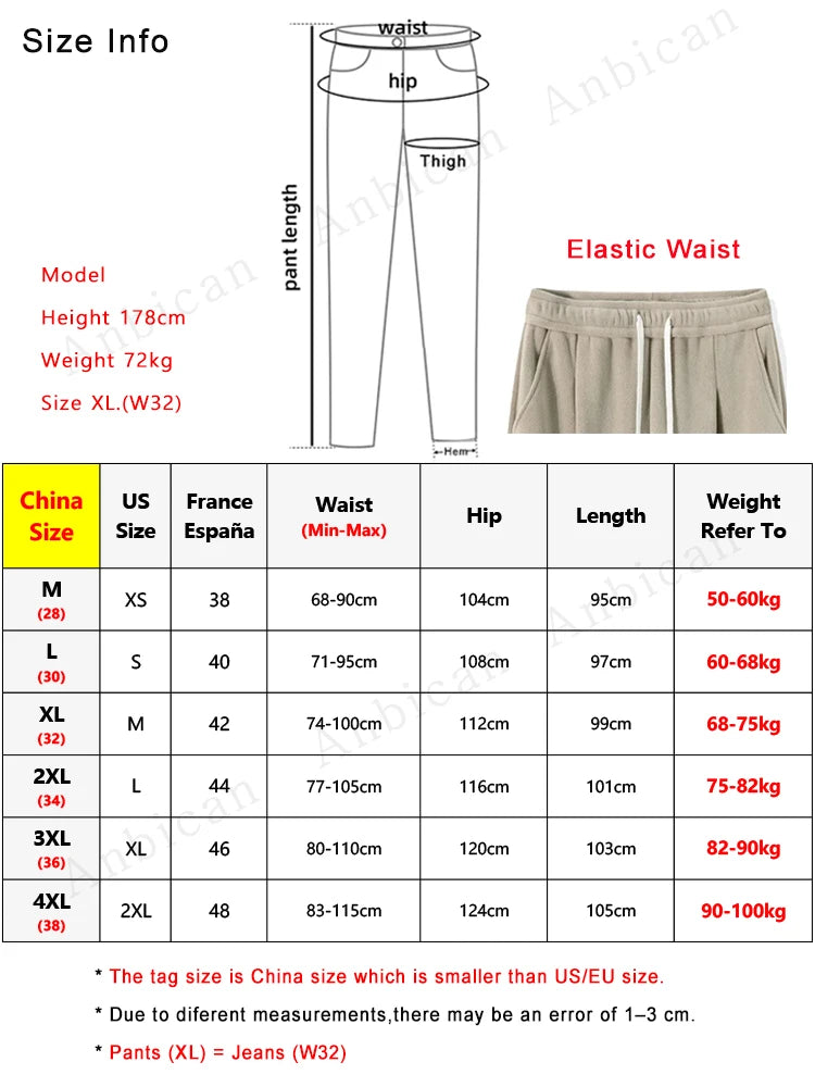 Men's Fleece Wide Leg Pants