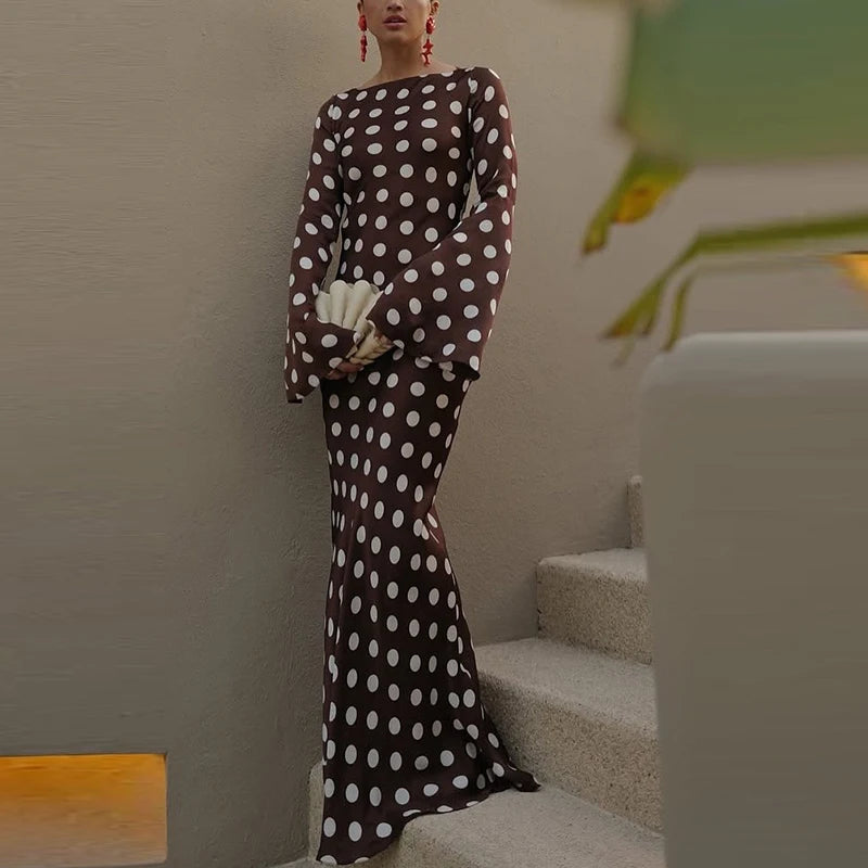 Polka Elegance Evening Gown