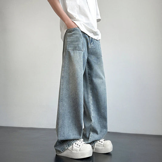 Retro Washed Straight Denim