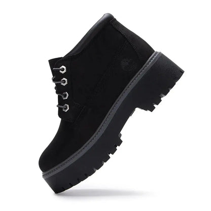 Timberland Mid-Top Boots for Women, Thick-Soled Height-Increasing Boots, Outdoor Sports Hiking Shoes A5Ren015 Chicchar Fashion