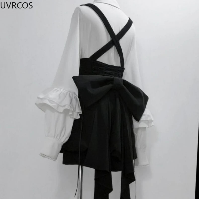 Japanese Gothic Y2K Bow Set