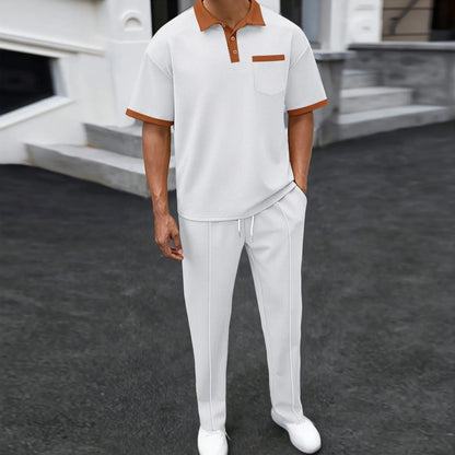 Men's Polyester Colorblock Set