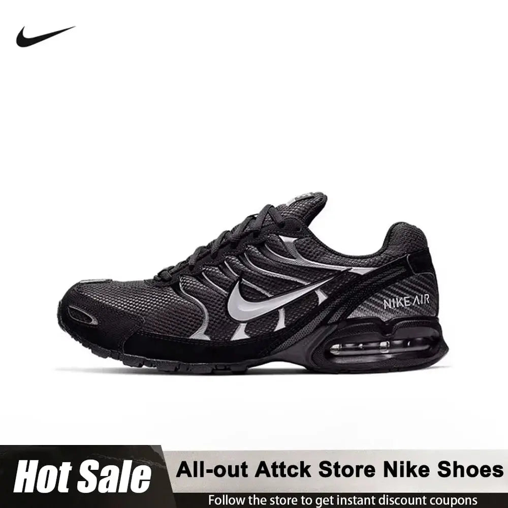 Nike Air Max Torch 4 All-black Men's Air Cushioned Running Shoes 343846-002 Non-slip Breathable Sports Shoes Retro Casual Shoes - Chicchar Fashion
